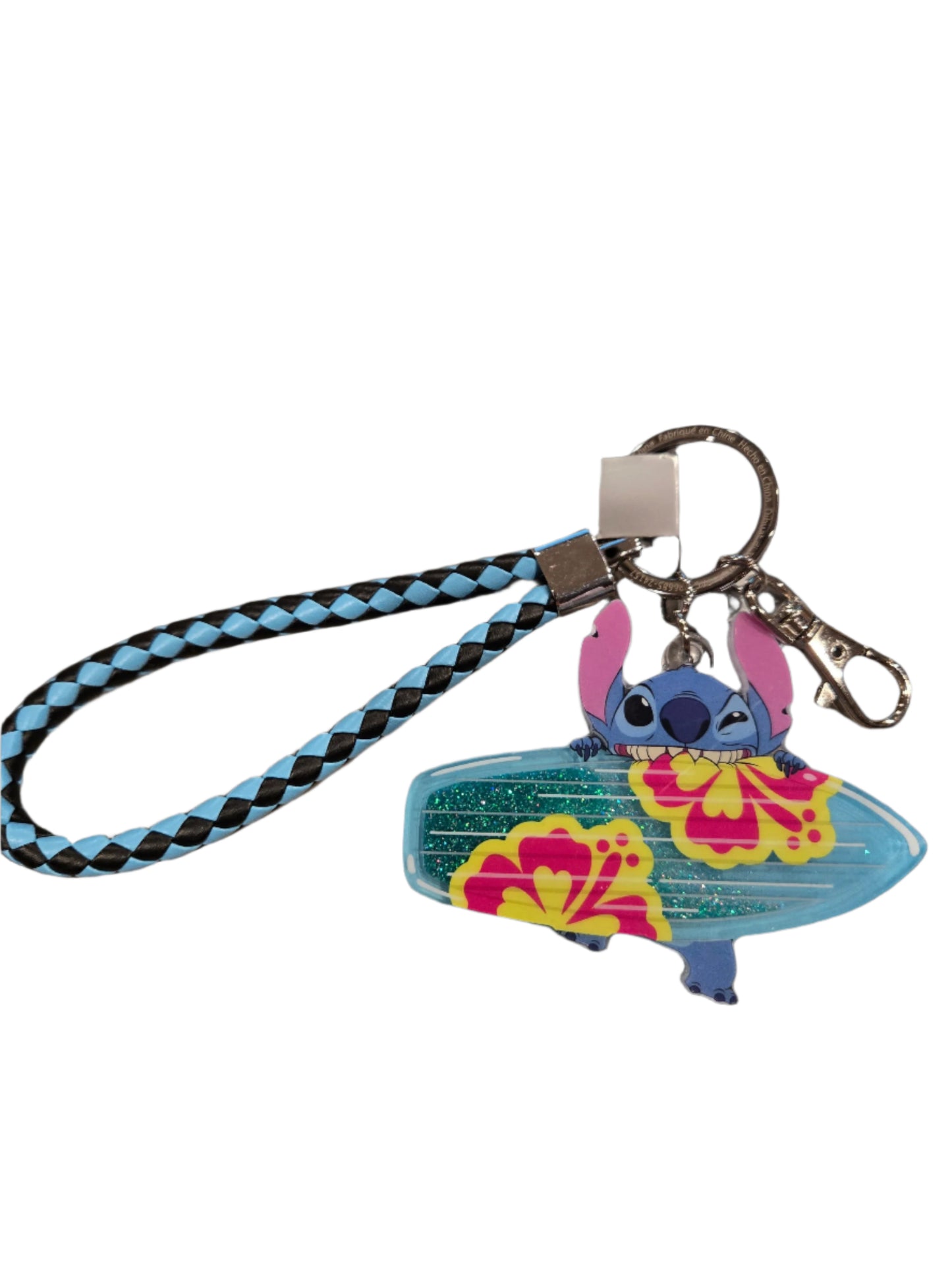 Disney Parks Stitch Surfboard Keychain Bag Clip