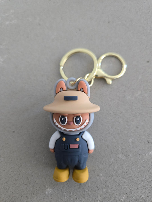 Labubu Keychain Bag Clip - Toffee