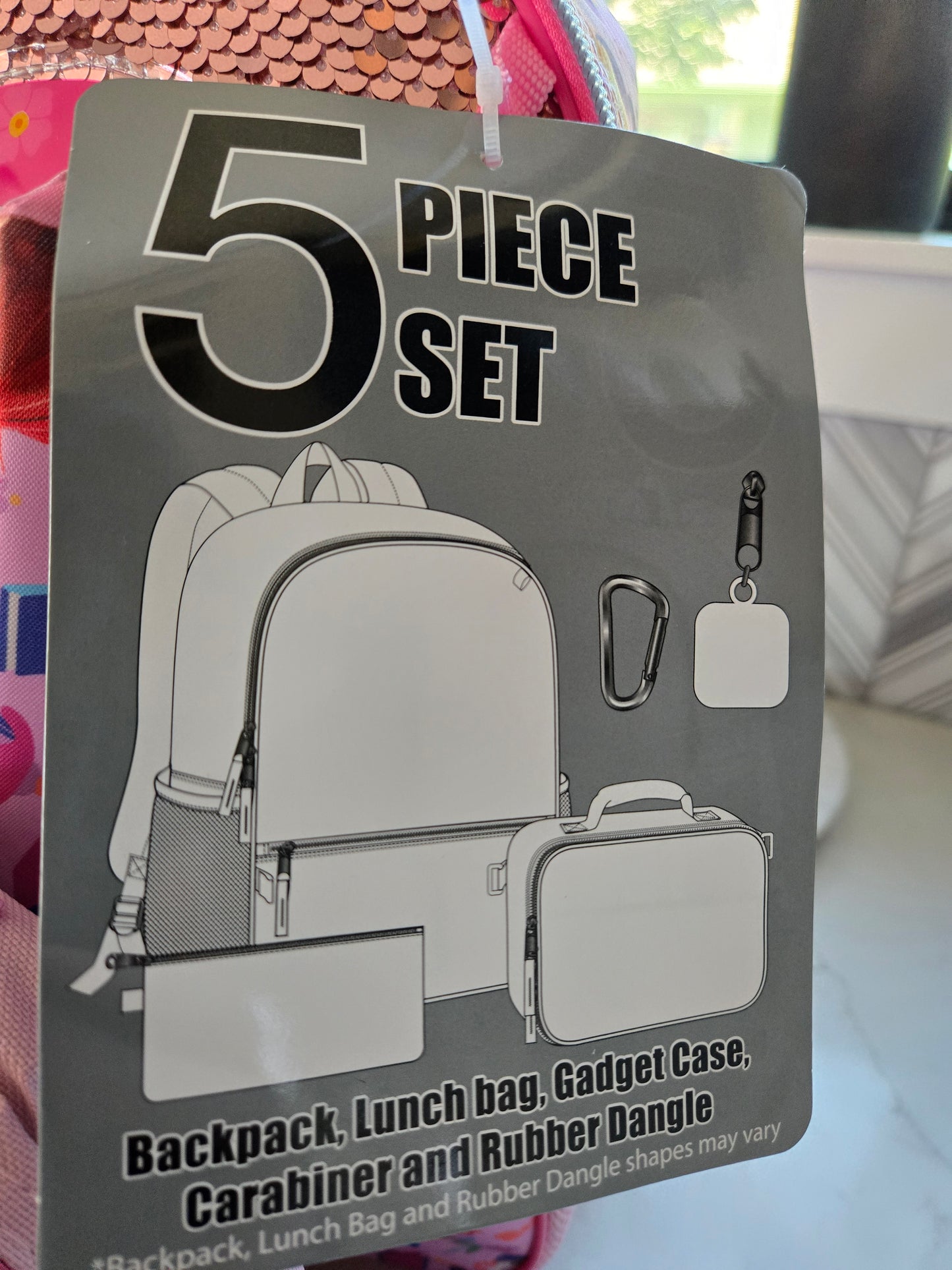 Disney Princess Sequin 5-Piece Set Backpack