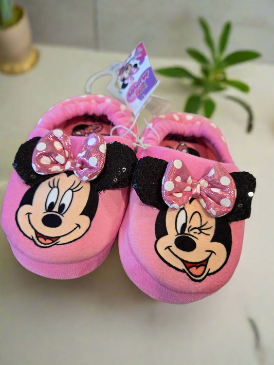 Disney Minnie Mouse Youth Slippers Size 9-10
