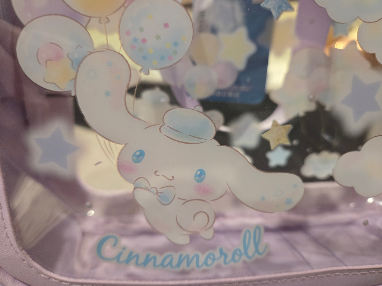 Sanrio Cinnamoroll Clear Pastel Purple Cosmetic Bag or Handbag