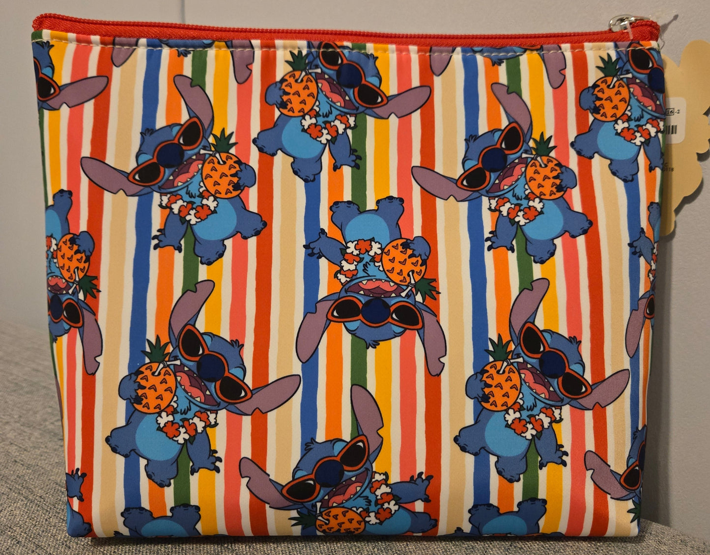 Disney Lilo & Stitch AOP Stiped Cosmetic Bag