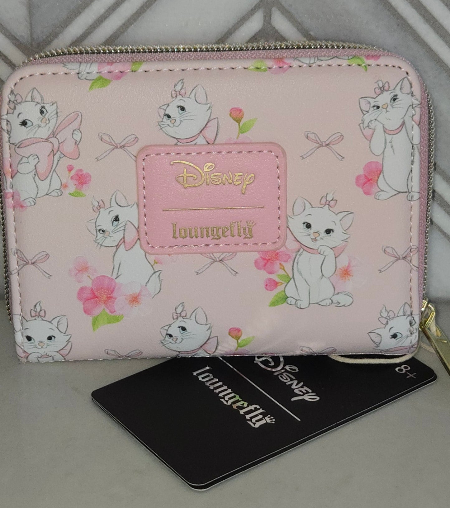 Disney Aristocats Marie Roses AOP Zip Around Wallet