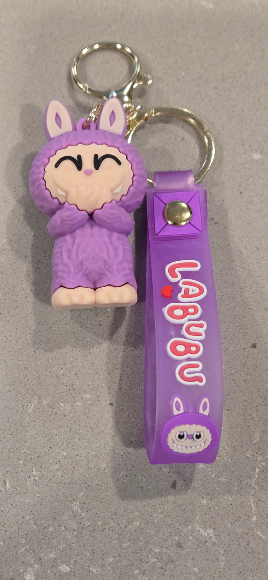 Purple Labubu Keychain