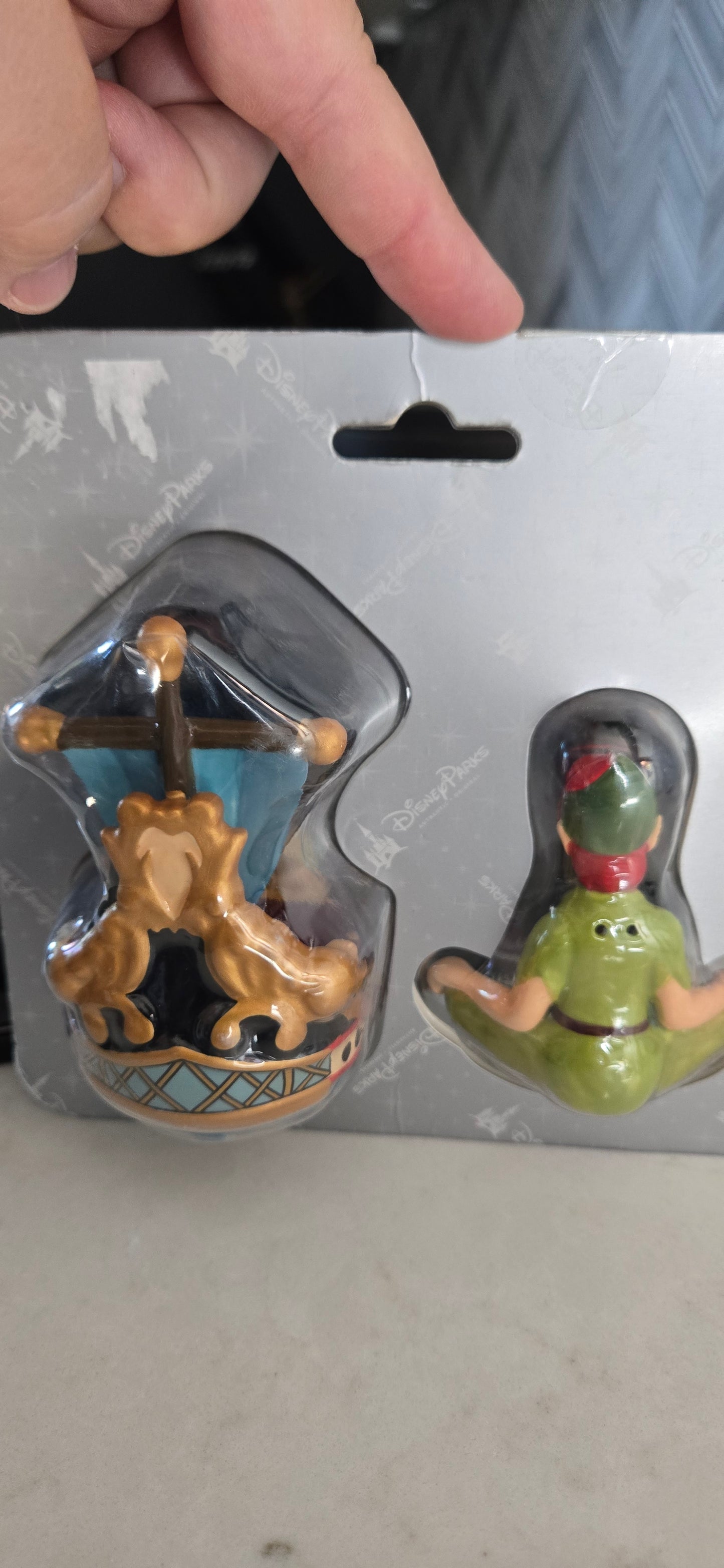 Disney Parks Peter Pan Ceramic Salt and Pepper Shakers
