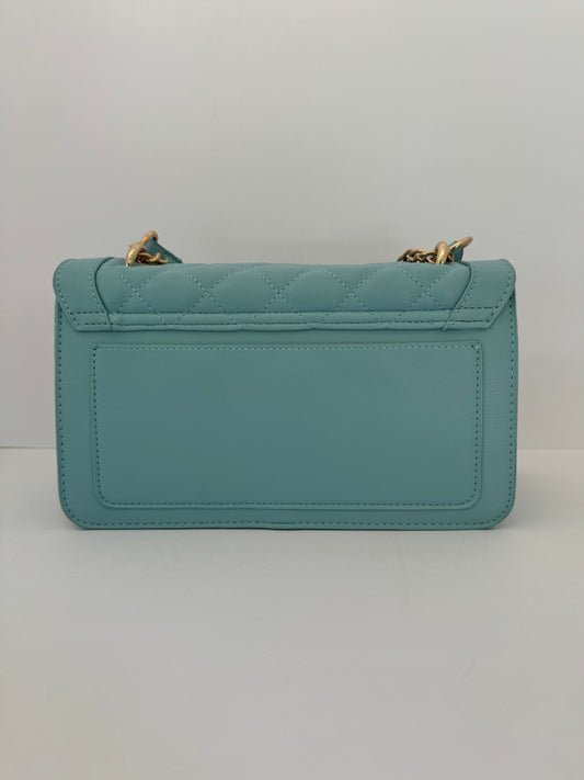 Badgley Mischka Light Blue Crossbody with Square Studs