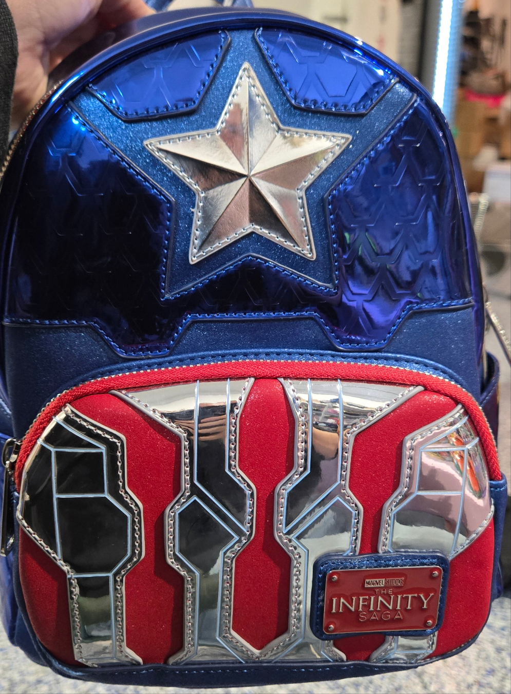Marvel Captain America Shiny Mini Backpack