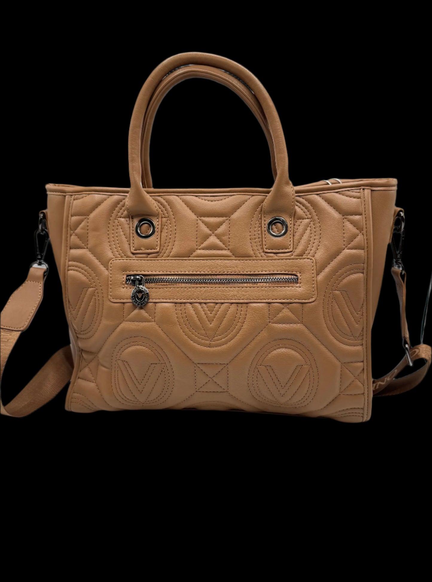 Valentino Orlandi Quilted Tote Bag with Computer Pocket Inside