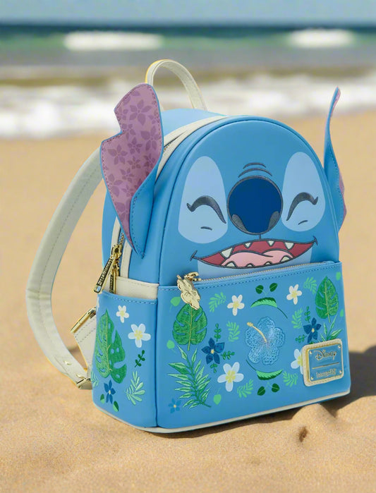 Disney Stitch Cosplay Floral Aloha Mini Backpack