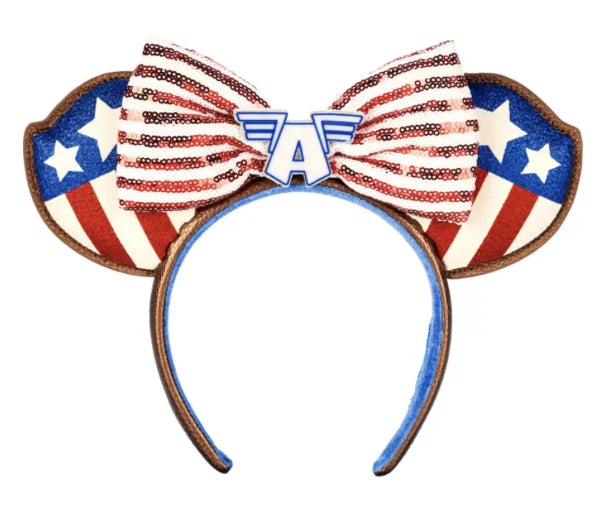 Disney Parks Captain America Novelty Ears Headband