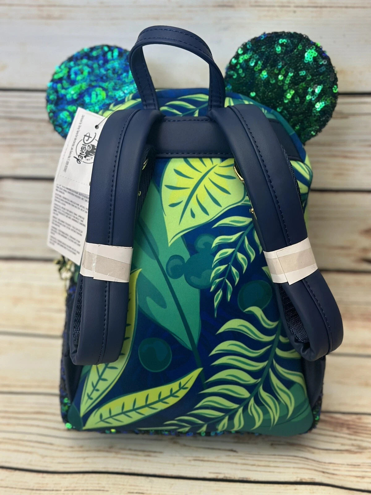 Disney Aulani Sequined Paradise Vibes Mini Backpack - Green and Blue