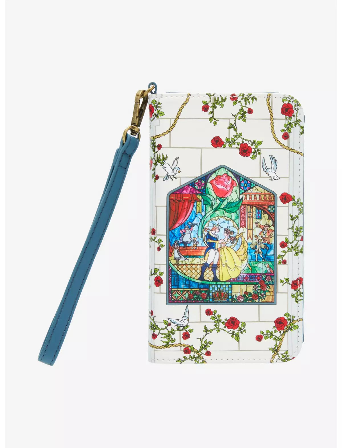Disney Beauty and the Beast Belle Stained Glass Wristlet Loungefly