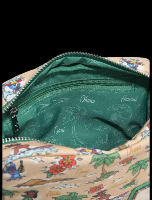 Disney Stitch Canvas Map Belt Bag