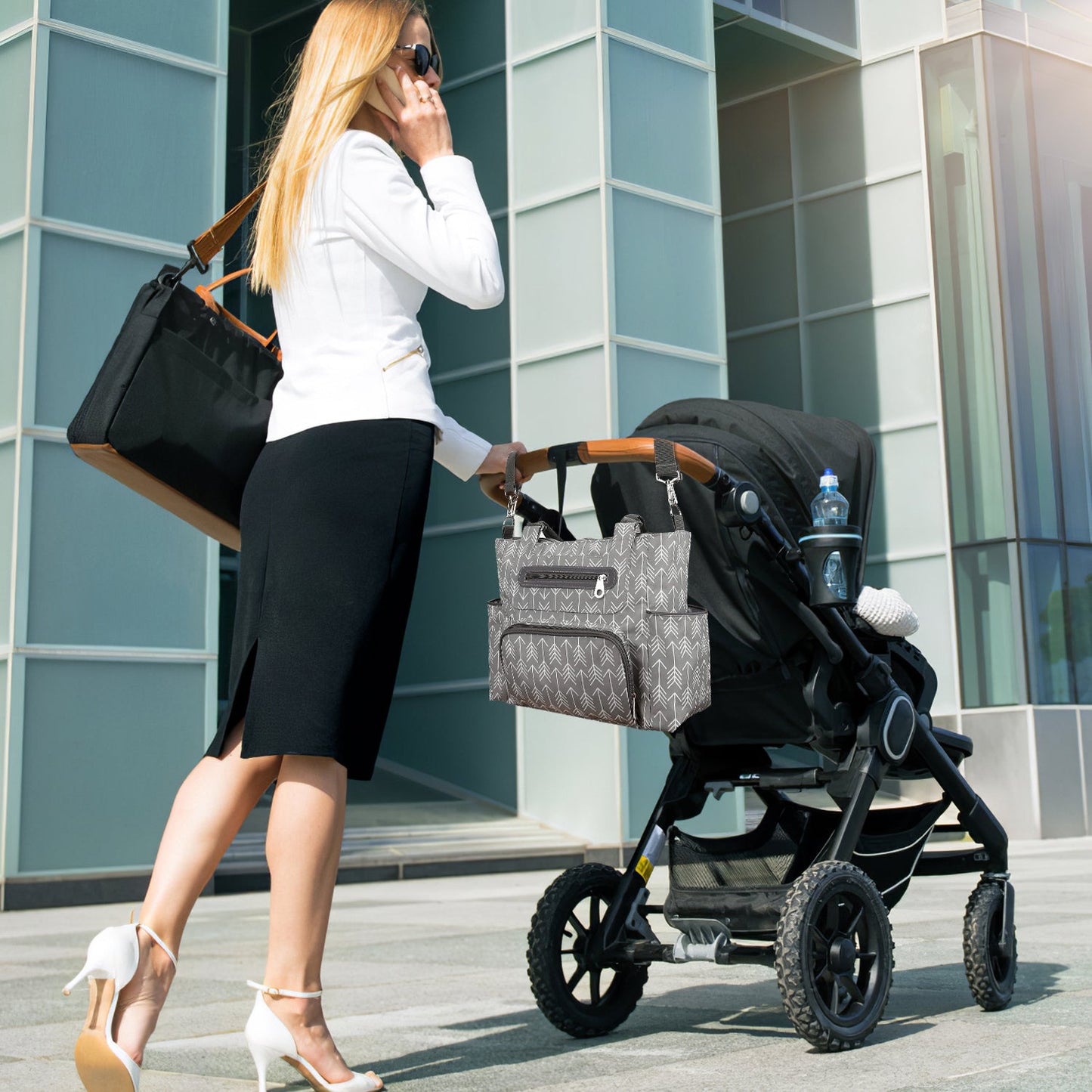 GBruno 8Pcs Baby Nappy Diaper Bags Set