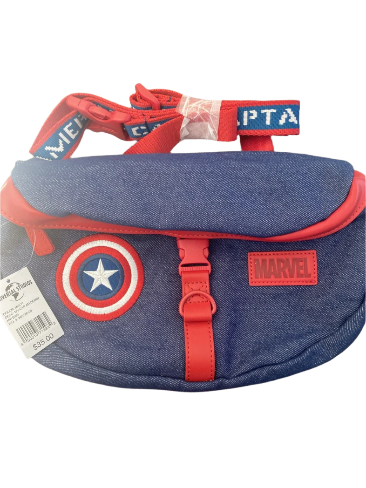 Universal Studios Marvel Captain America Fanny Pack - Denim