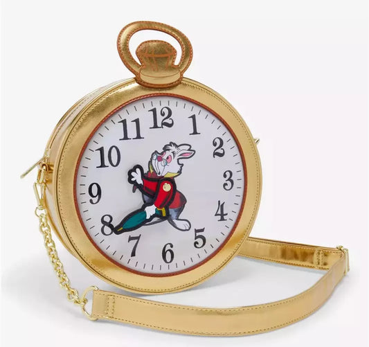 Disney Alice In Wonderland Rabbit Clock Crossbody