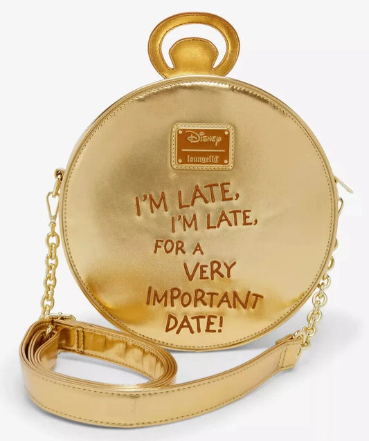 Disney Alice In Wonderland Rabbit Clock Crossbody