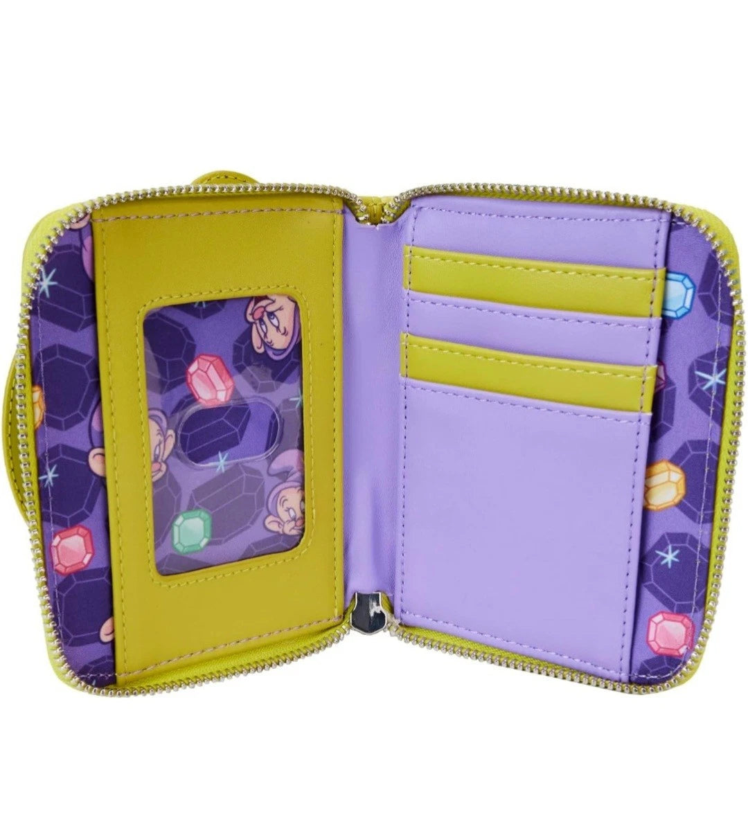 Disney Snow White and the Seven Dwarfs Dopey with Gems Collection Zip Around Wallet