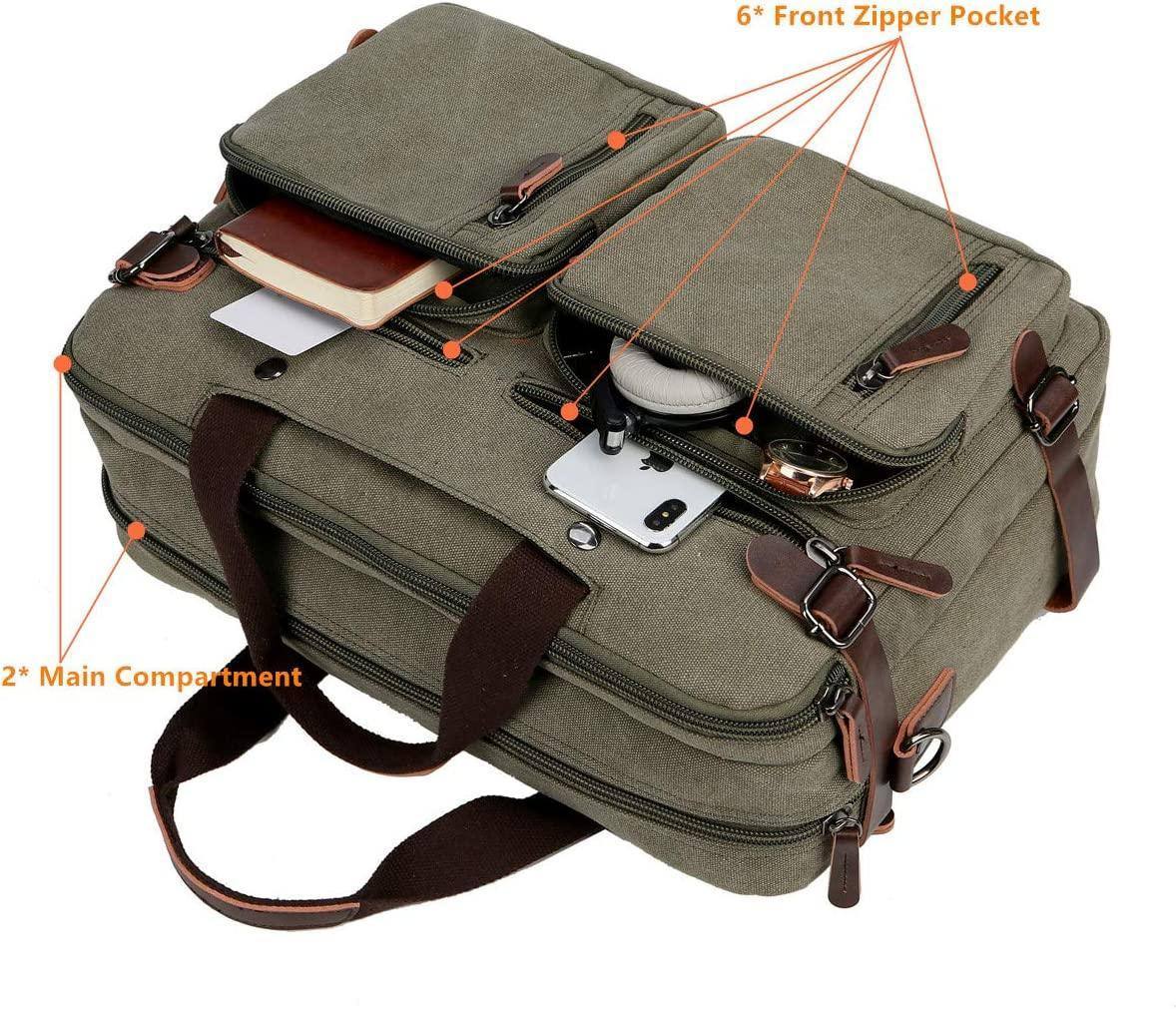 Men’s Messenger Bag – Convertible Work 17 Laptop Ready
