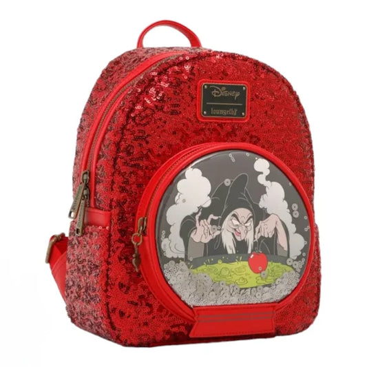 Disney Snow White Villains Evil Queen Snow Globe Mini Backpack