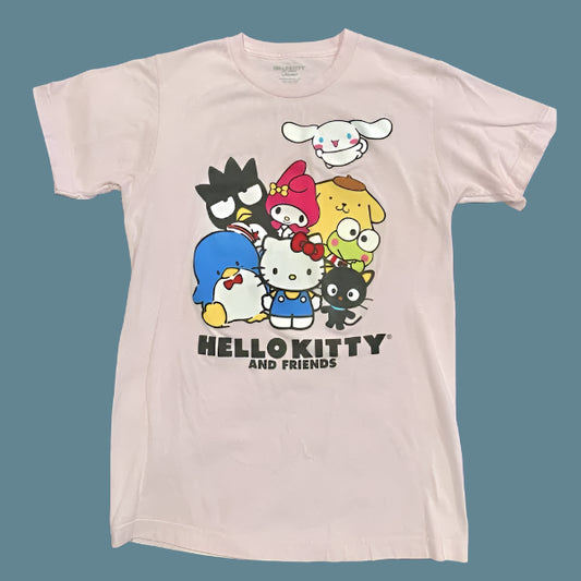 Sanrio Hello Kitty and Friends Pink Blush Pink T-Shirt - Unisex Size Large