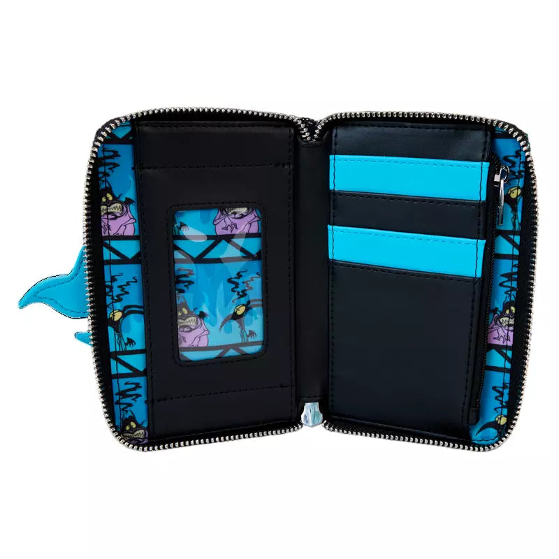 Disney Hercules Hades Villian Sequin Zip Around Wallet