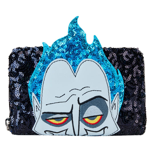 Disney Hercules Hades Villian Sequin Zip Around Wallet