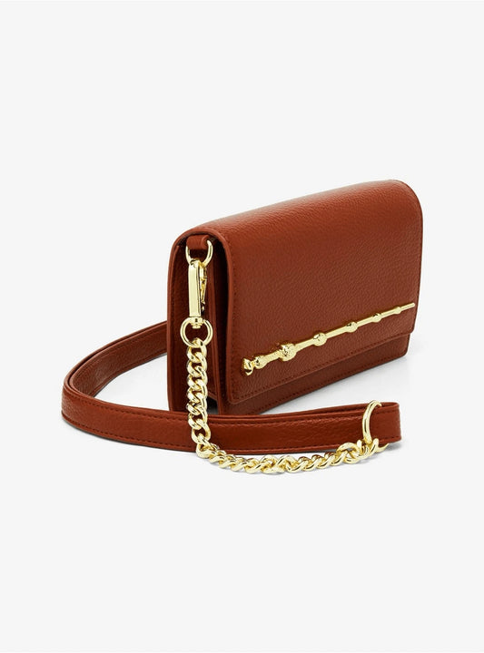 Harry Potter Deathly Hallows Elder Wand Small Brown Gold Crossbody