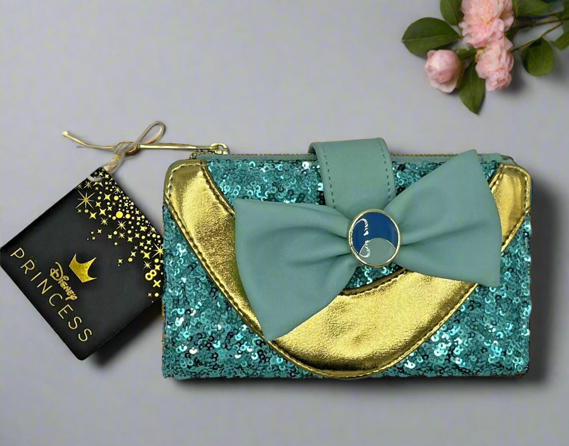 Disney Aladdin Princess Jasmine Sequin Bifold Wallet