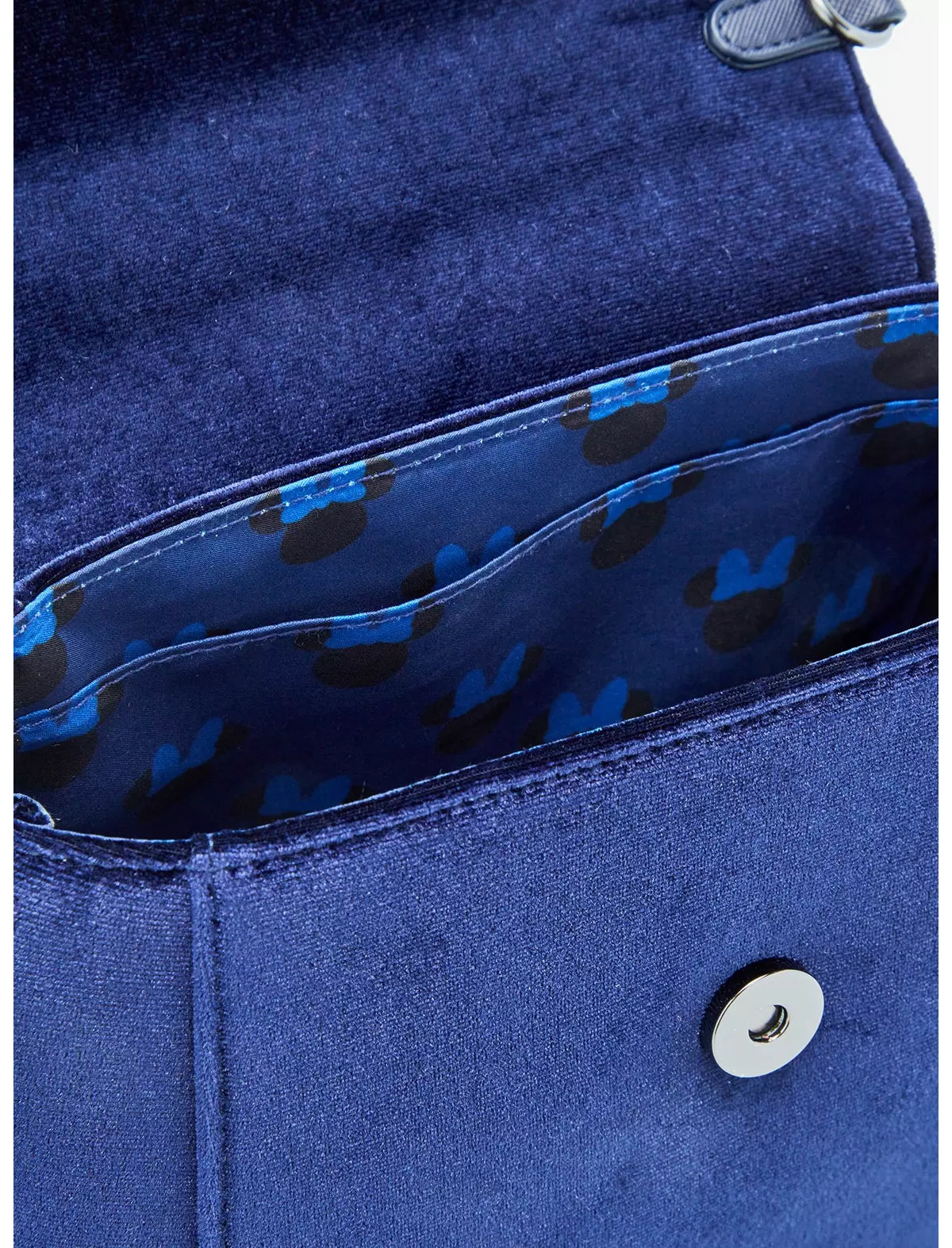 Disney Exclusive Minnie Mouse Cosplay Velvet Pearl Navy Crossbody