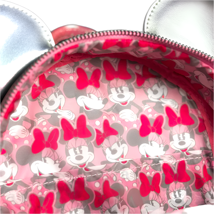 Disney Silver & Pink Minnie Mouse Mini Backpack