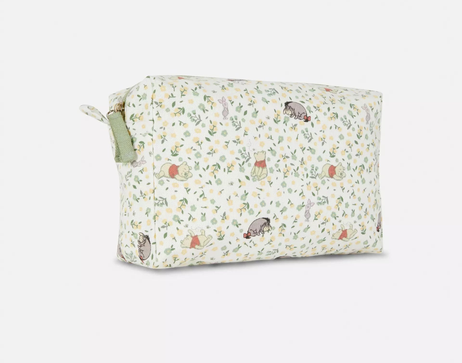 Floral patterned pouch on a white background