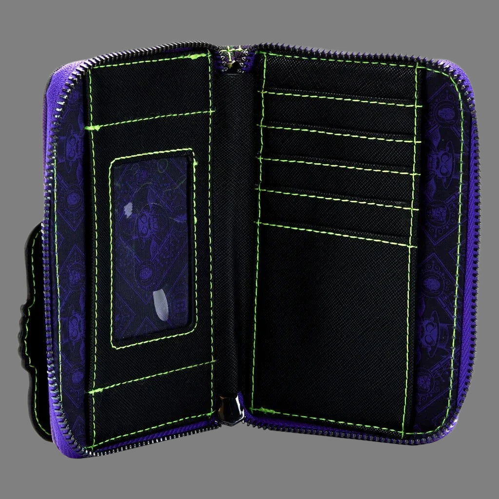 Disney Princess and the Frog Dr Facilier Glow in the Dark Zip Around Wallet