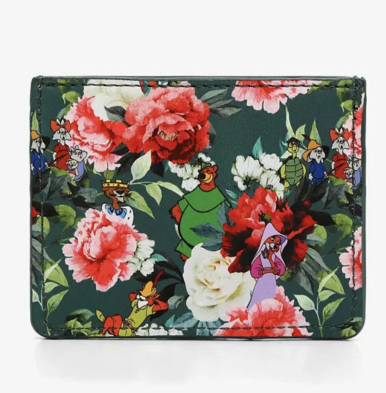 Disney Robin Hood Characters Floral Wallet Cardholder