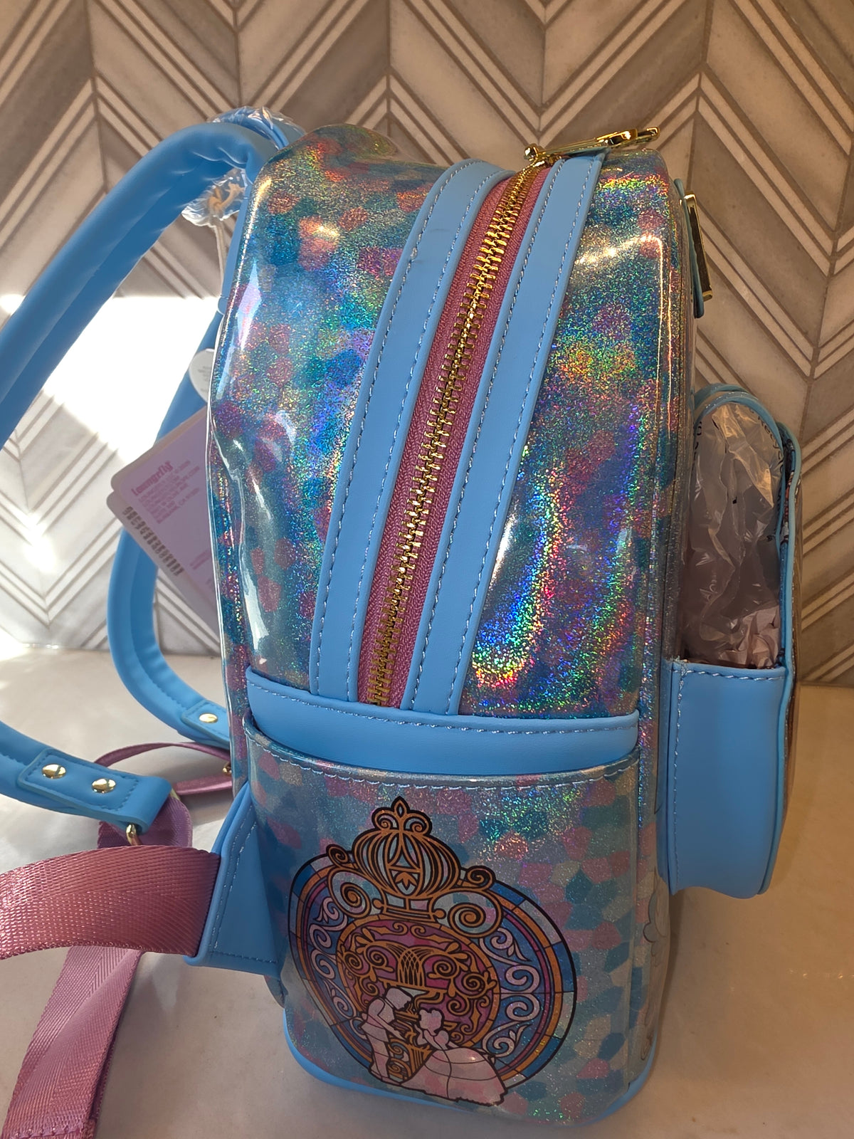 BP: Loungefly Disney Cinderella Amazon Exclusive Stained Glass Mini Backpack