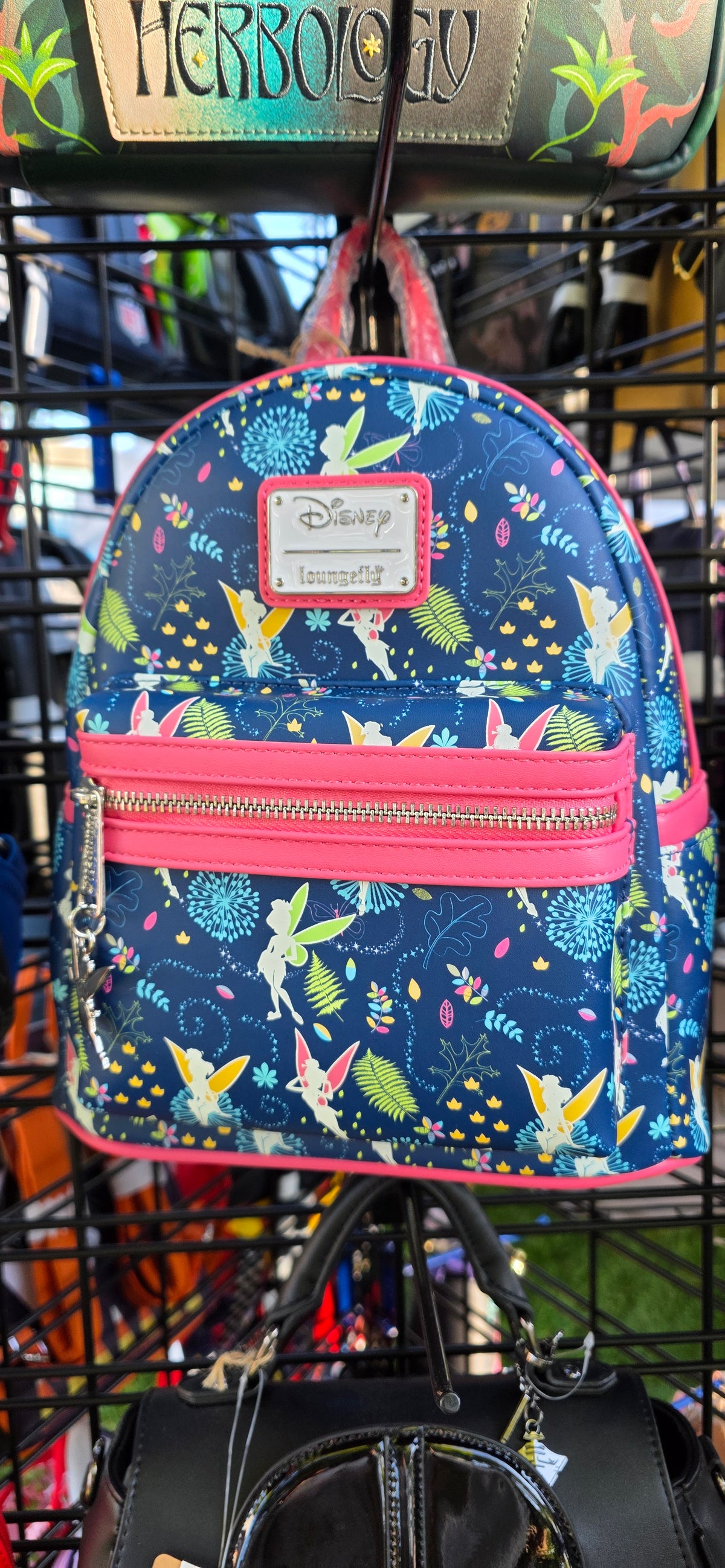 BP: Disney Peter Pan Tinkerbell Pink GITD Glow in the Dark AOP Mini Backpack