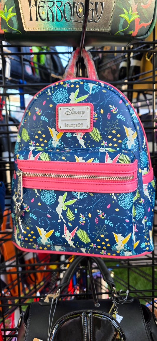 BP: Disney Peter Pan Tinkerbell Pink GITD Glow in the Dark AOP Mini Backpack