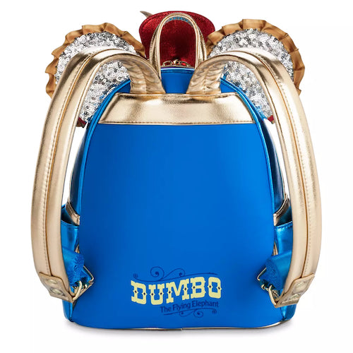 Disney Parks Mickey Mouse Main Attraction Dumbo 50th Anniversary Limited Edition Sequin Mini Backpack