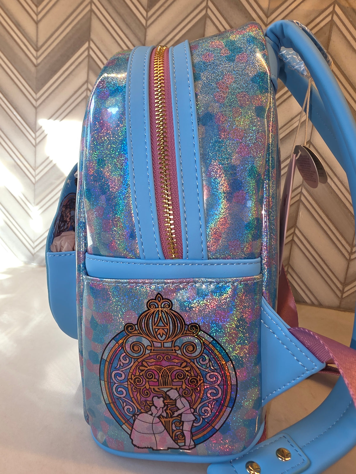 BP: Loungefly Disney Cinderella Amazon Exclusive Stained Glass Mini Backpack