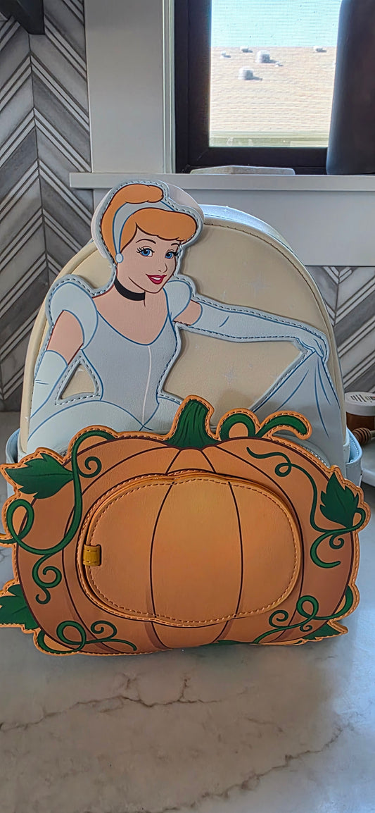BP: Loungefly Disney Cinderella Ballgown Pumpkin With Mice Mini Backpack