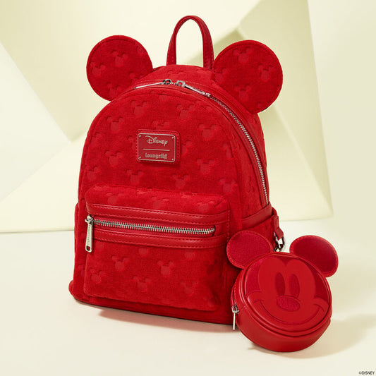 Disney Mickey Mouse All-Over Print Terry Cloth Mini Backpack