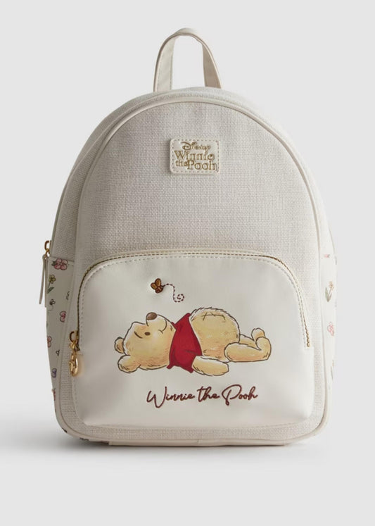 BP: Primark Disney Winnie the Pooh Cream Canvas Floral Backpack