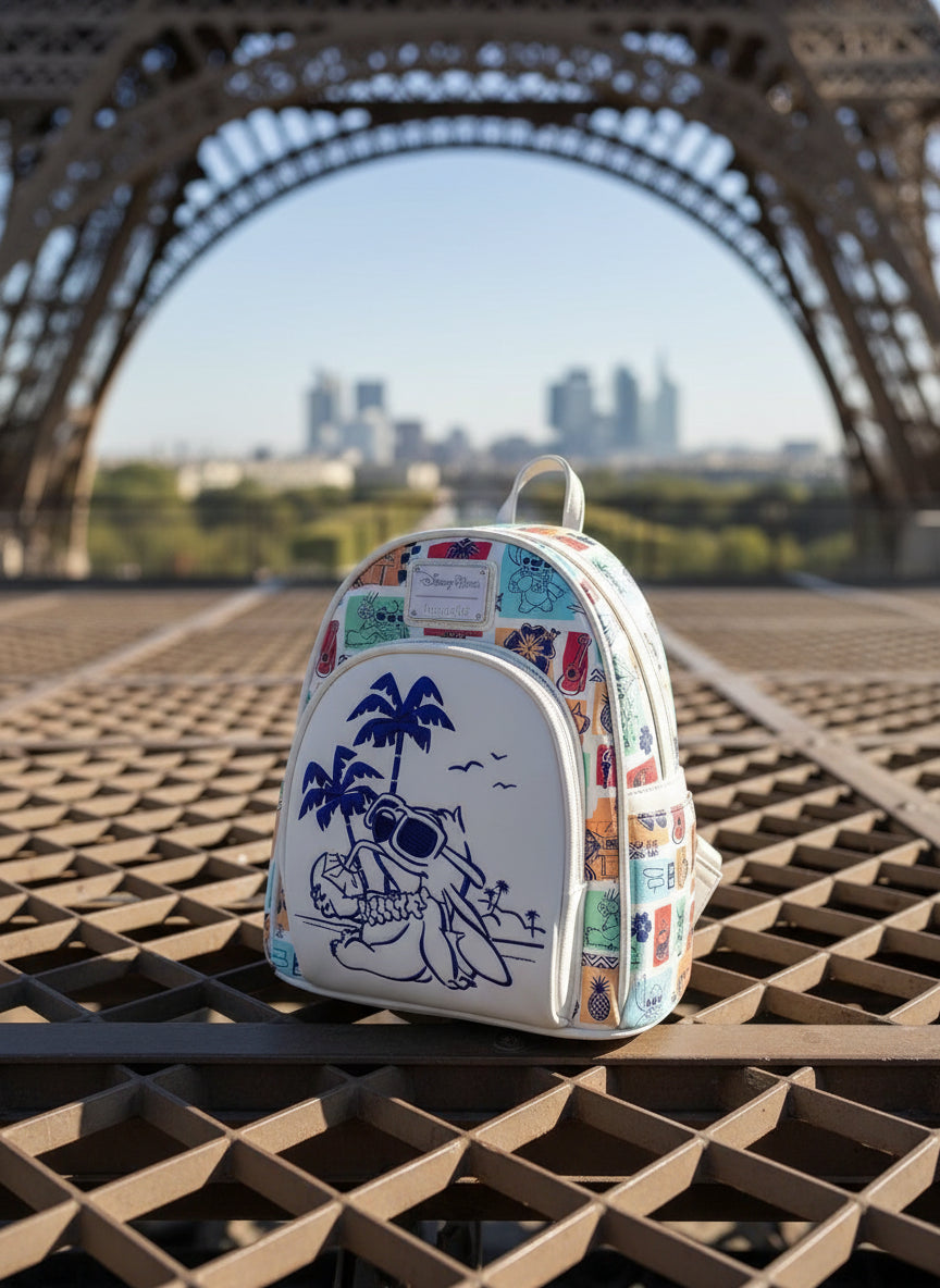 Disney Parks Disneyland Paris Stitch Floral Mini Backpack