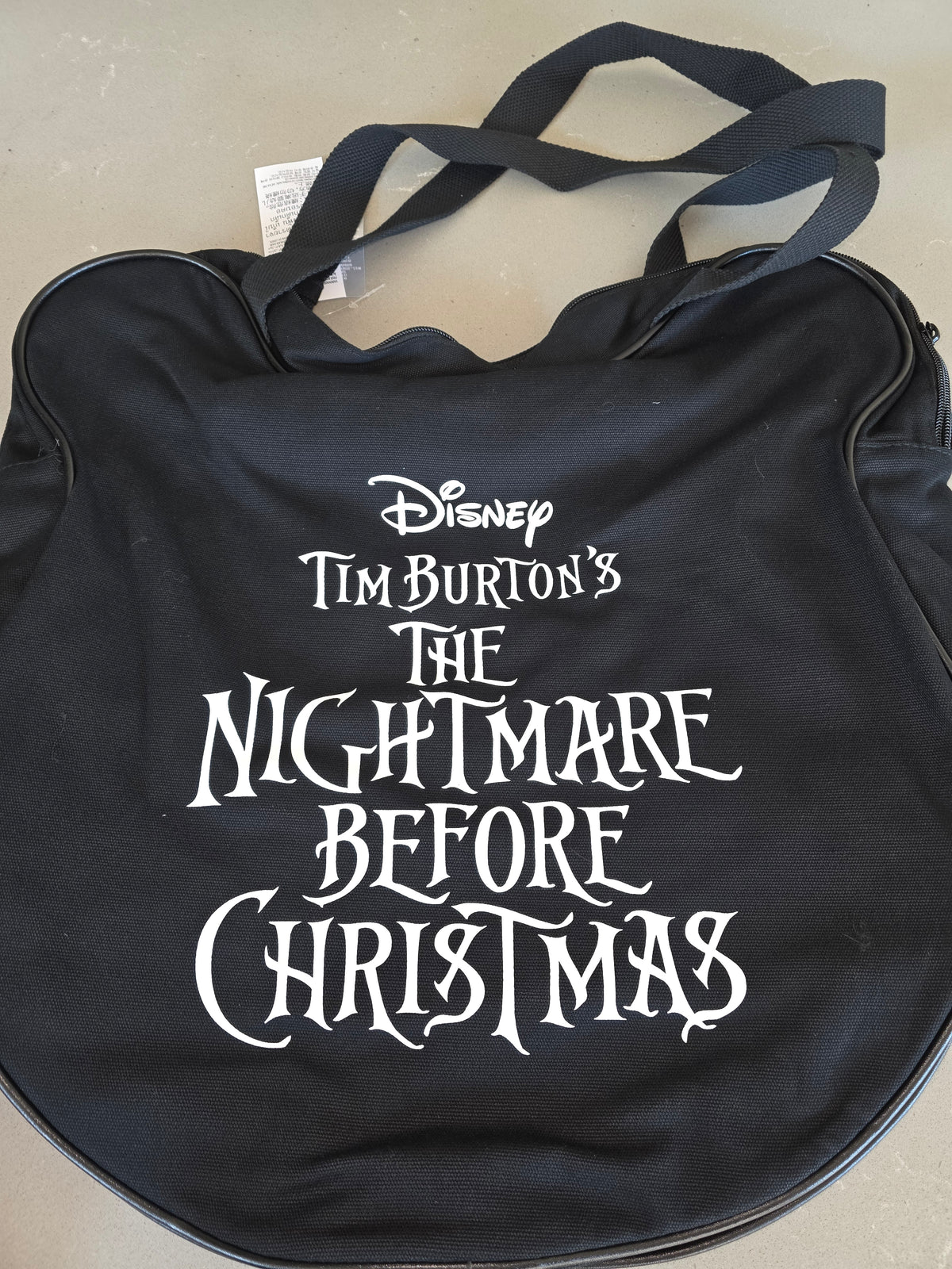 TOTE: Disney Parks NBC The Nightmare Before Christmas Vampire Scary Teddy Oversized Canvas Tote