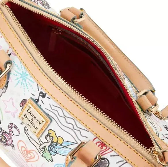 Disney Dooney & Bourke Mickey & Minnie Sketch Barrel Bag