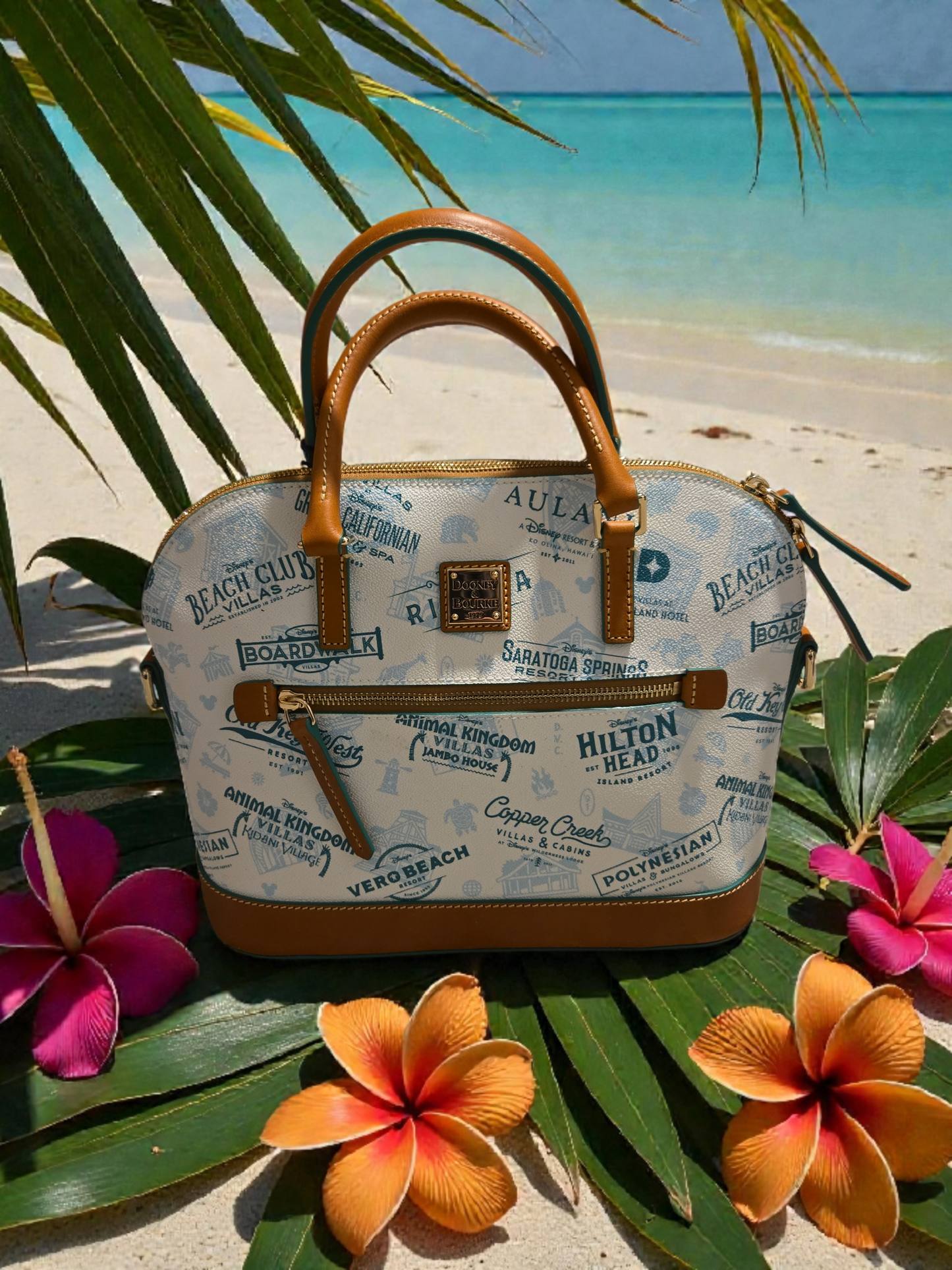 Dooney & Bourke Disney Vacation Club Resorts Luxury Handbag with Crossbody Strap