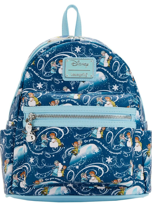 Disney Frozen Elsa and Anna Build a Snowman AOP Mini Backpack