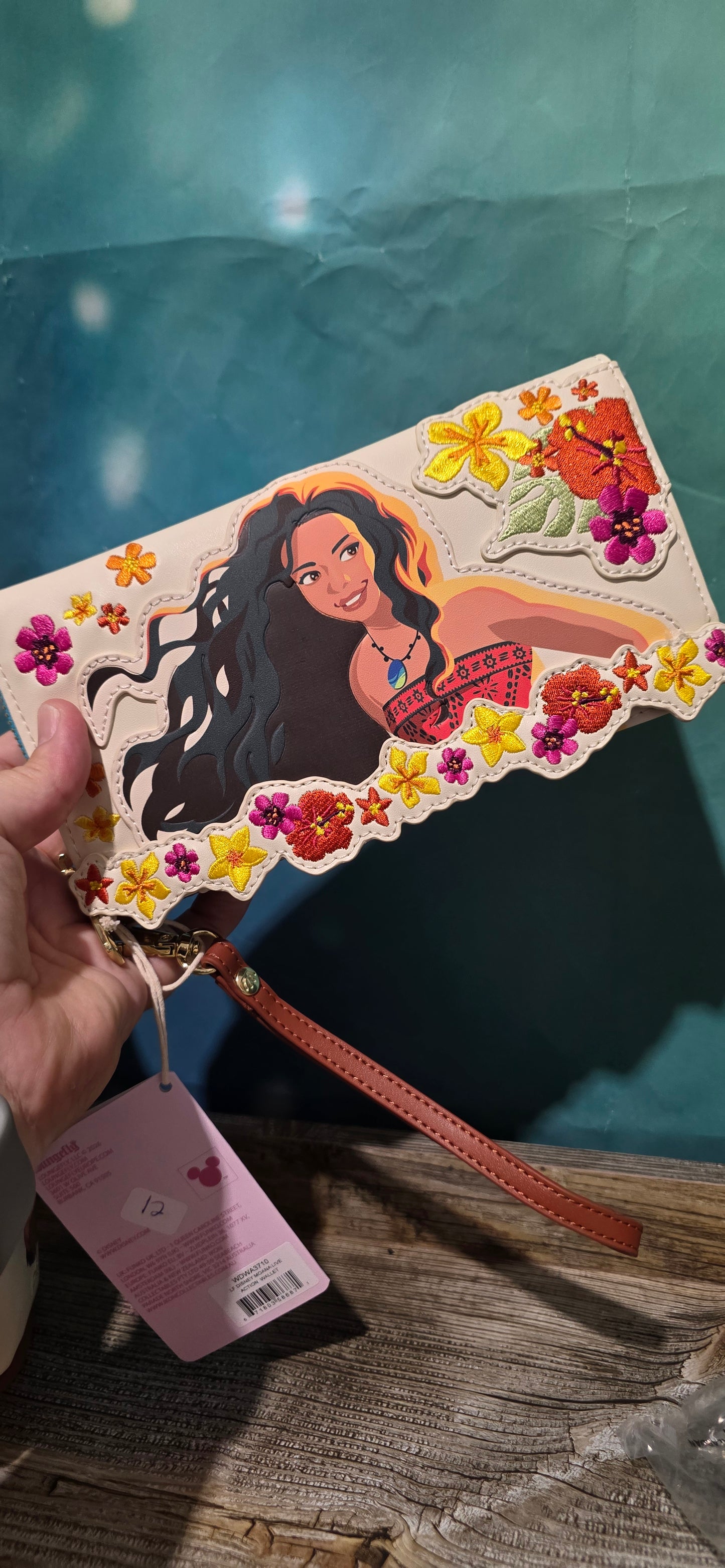 BUNDLE: Loungefly Disney Moana Floral Mini Backpack and Matching Wristlet Wallet