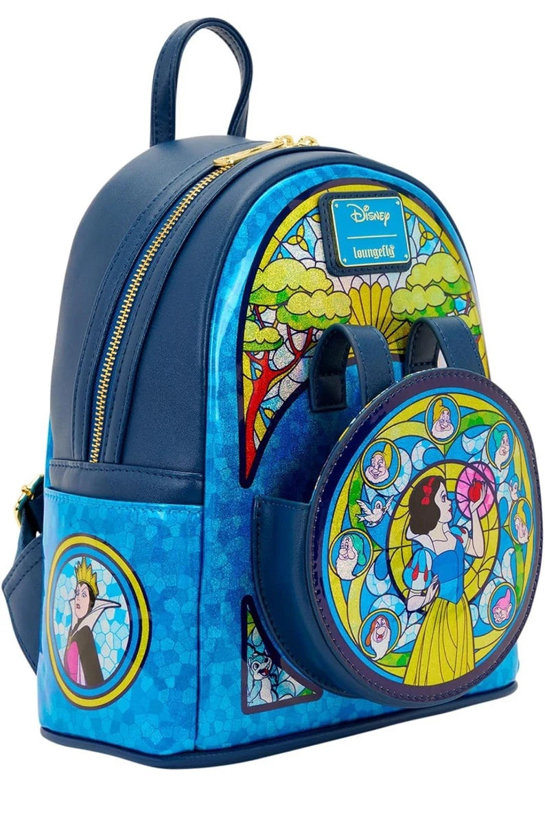 Disney Snow White and The Seven Dwarfs Stained Glass Mini Backpack with Ear Holder