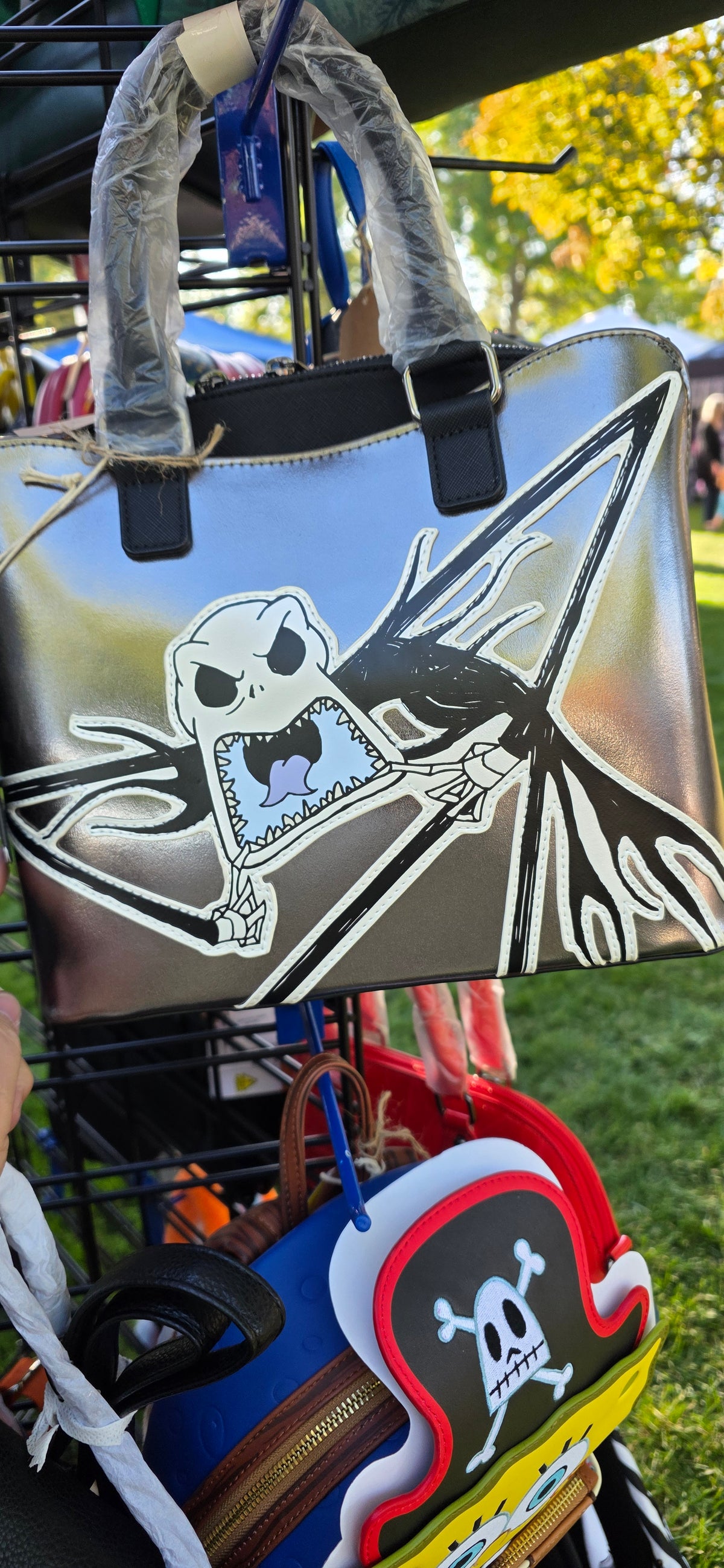 CB: Loungefly Disney NBC The Nightmare Before Christmas Jack Skellington Retired Chrome Crossbody